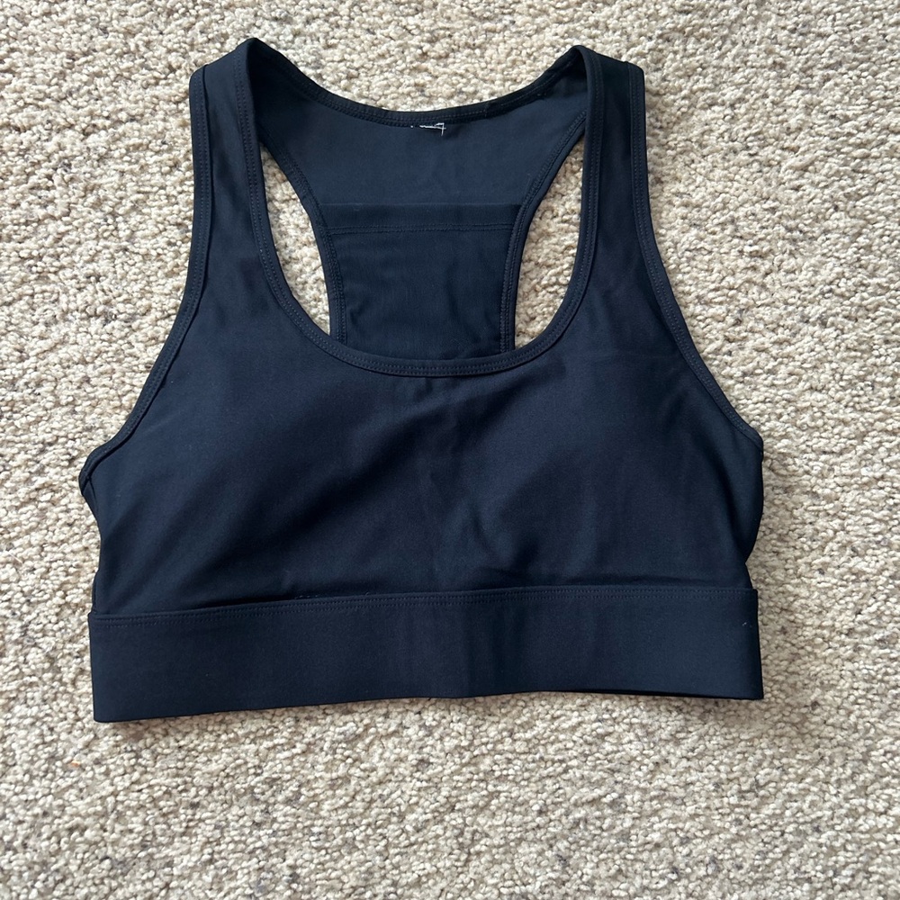 Fabletics women’s high impact no bounce sports bra size xs/s black